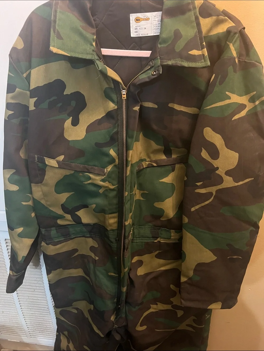 Men’s Camouflage Coverall Suit - Green Camo